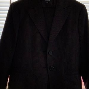 2pc Black Pinstripe Pantsuit